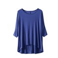 thumbnail image 3 of AherBiu T-Shirts pour Femmes à Col Rond, T-Shirts de Pyjama Amples, Été, Légers, Doux, Tunique à Manches Courtes, Hauts, Couleur Unie, 3 of 3