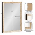 thumbnail image 2 of Kate and Laurel Illiona Transitional Rectangle Wall Mirror, 18 x 24, Gold, Modern Glam Rectangular Bathroom Mirror with Metallic Finish and Textured Frame, 2 of 8