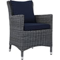 thumbnail image 3 of Modway Summon Ensemble de Salle à Manger d'Extérieur Sunbrella® de 4 Pcs en Canvas Navy, 3 of 6