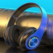 2024 Headphones with Led Light Noise Reduction 5.3 Headphones Over Ear Deep Bass, HiFi Sound Comfortable Protein Earpads, 7 Hours of Working Time for Travel Work