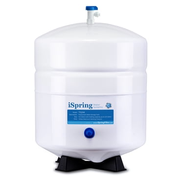 iSpring T32M Pressurized Water Storage Tank with with Ball Valve for Reverse Osmosis RO Systems, 4 Gallon