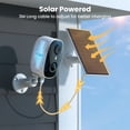 thumbnail image 2 of ieGeek Security Cameras Outdoor Wireless WiFi, Solar Powered, 2K Color Night Vision, Waterproof, Surveillance Camera with AI Detection, Work with Alexa, 2 of 13