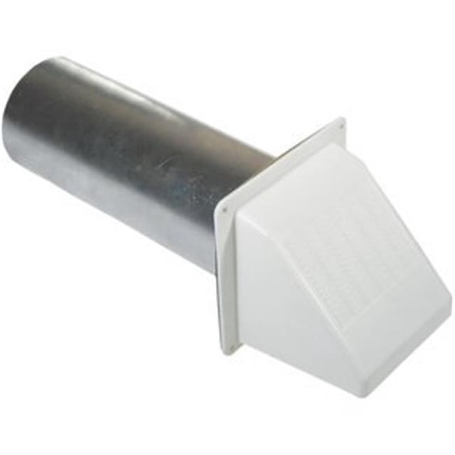 4 in. White Plastic Wide Mouth Hood