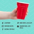 thumbnail image 2 of SOLO Cup Company Rouge Carré Plastique Fête, 18 Onces, 200 Unités, 2 of 6