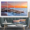 thumbnail image 1 of Colorful Sunset at Rocky Seaside - Seashore Wall Art on Canvas, 1 of 4