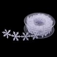 thumbnail image 3 of AMLESO 10m White Snowflake Ribbon Lace for Christmas Gift Wrapping Xmas Craft, 3 of 8