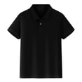thumbnail image 1 of Hiiyo Kids Girls Short Sleeve Polo Shirt Children Solid Color Basic Unisex Polos, 1 of 6