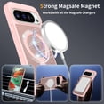 thumbnail image 4 of Asuwish Phone Case for Google Pixel 9 Pro XL/10 Pro XL Tempered Glass Screen Protector Magnetic Bracket stand Translucent Shockproof Protective Cell Cover Pixel9ProXL Pixel10ProXL Nine Women Men Pink, 4 of 7