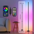 thumbnail image 3 of Birdeem Rgb Led Floor Lamp, 1.2M Corner Floor Lamp, 1.6 Billion Diy Color and Music Synchronized Smart Modern Floor Lamp, Ambient Color-Changing Floor Lamp for Living, 3 of 12