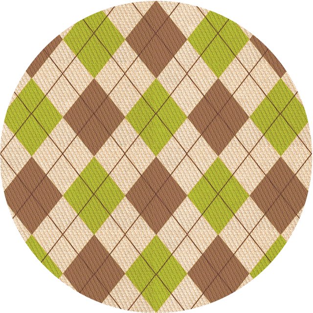 Ahgly Tapis Rond Lavable en Machine Intérieur Transitionnel Marron Or, 4 Pieds Rond
