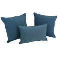 thumbnail image 1 of Double-corded Solid Twill Throw Pillows with Inserts (Set of 3), Indigo, 1 of 2