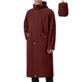 thumbnail image 1 of Pitauce Ponchos de Pluie Longs à Capuche pour Hommes, Fermeture Éclair Complète, Imperméables, Vestes de Pluie Compressibles pour Course, Randonnée, Cyclisme, Manteau de Pluie avec Poches, 1 of 9