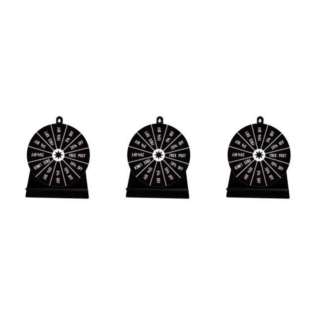 kurtrusly Turntable Drinking Wheel Fortune Game Tabletop Game for KTV Party Carnival Style A 3Set