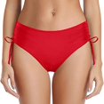 thumbnail image 4 of zanvin Bas de Bikini pour Femmes Taille Basse Échancrés Aguichant Bas de Maillot pour Femmes, Rouge, m, 4 of 4