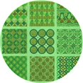 thumbnail image 1 of Ahgly Tapis d'Intérieur Lavable en Machine Carré Transitionnel Vert Émeraude, 3 Pieds Carré, 1 of 7