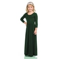 thumbnail image 2 of 2025 Robe à Manches Longues pour Tout-Petit Taille P 8 Robe Col Rond Solide Ample s Robe à Manches Longues Décontractée Tenue Quotidienne Longue P Robe Chic Maxi Princesse, 2 of 5