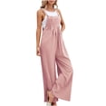 thumbnail image 2 of TIMIFIS Womens Baggy Jumpsuits Solid Color Wide Leg Overalls Fashion Casual Loose Cute Rompers Pants with Pockets, 2 of 6