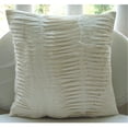 thumbnail image 2 of Ivory Throw Pillow Cover, Textured Pintucks Pillow Cover, 14x14 inch (35x35 cm) Throw Pillows Cover, Square Silk Pillows Cover, Modern Pillow Cases, Solid Color - Ivory Beauty, 2 of 3