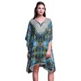 thumbnail image 1 of Phagun Caftan Court Robe Midi Plage Maillot de Bain par-Dessus Kaftan pour Femmes-TG-3X, 1 of 6
