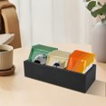 thumbnail image 1 of MesaSe Organisateur de Sachets de Thé Noir Support de Sachets de Thé en Bois Contenants de Rangement pour Thé avec 3 Fentes Support de Sachets de Sucre Boîte Caddy pour Sachets de Thé pour Comptoir, 1 of 10