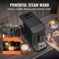 thumbnail image 4 of KFFKFF Automatic Espresso Machine, 20 Bar Auto Coffee Machine with Frother Steam Wand, Built-In Grinder and 15-Level Grinding Settings, Professional Espresso Coffee Maker, 4 of 9