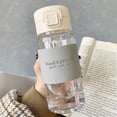 thumbnail image 1 of Japanese Style Plastic Water Cup with Straw - Leak Proof, High Temperature, Portable Tumbler for Hot & Cold Drinks, 1 of 6