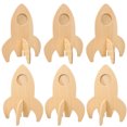 thumbnail image 1 of 6PCS Picture Frame Wooden DIY Rocket Shape Unfinished Craft Frame Photo Frame, 1 of 10