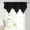 Black #14, variant on Collections Floral Sheer Lace Shade Window Curtain With Scalloped Edges And Rod Pocket Top For Easy Hanging
