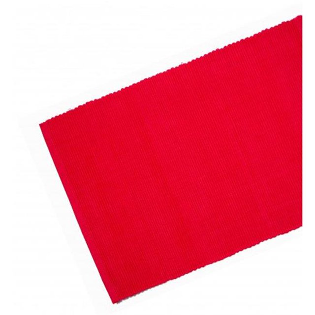 13 x 36 in. Ribbed Table Runner, Red