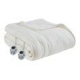 thumbnail image 1 of Serta Couverture Chauffante Électrique en Tissu Polyester Polaire à Sherpa 77 Pouces en Ivoire, 1 of 7