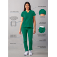 thumbnail image 3 of Adar Addition Go-Basic Scrub Set For Women - Slim V-Neck Scrub Top & Skinny Cargo Scrub Pants, 3 of 7