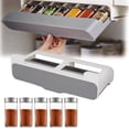 thumbnail image 2 of Gkeoshab Seasoning Box Spicecaddy Organizer Rack Organizer Under Cabinet Self Adhesive Slides In And Out Seasoning Organizer Pull Down Hidden Rack For Drawer With 6 Bottles Home & Garden, 2 of 9