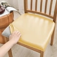 thumbnail image 3 of Birdeem Leather Seat Covers, High Chair Cover, Solid Color Brushed High Elastic Chair Cover Soft and Comfortable Chair Seat Cover -Proof And- Chair Slipcover Suitable for Dining Chair, 3 of 7