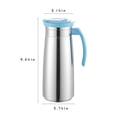 thumbnail image 3 of Seau à Boisson Grande Capacité Pichet d'Eau Froide Distributeurs de Jus pour Fêtes Pichet d'Eau en Acier Inoxydable Distributeur de Boisson pour Réfrigérateur Pichet d'Eau pour Réfrigérateur 1,3 L, 3 of 7