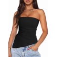 thumbnail image 2 of Womens Tube Top Summer Strapless Tops Black S, 2 of 7