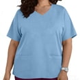thumbnail image 2 of cfhntfmh Oversized Shirts for Women V Neck Plus Size Classic T-Shirt Summer Work Tops with Pockets Beach Vacation Basic Tee, 2 of 6