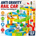 thumbnail image 4 of Tradeopia Anti Gravity Rail Car Track Building Set, 122-Piece Flexible Racing Track Construction Toy for Kids, 4 of 5