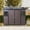 Brown, variant on Outdoor storage shed with double windows and double doors, plastic shed with floor, suitable for garden, terrace, yard, lawn,Black