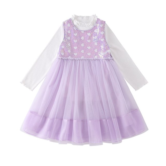LOVZFMLL Jupe Princesse en Dentelle à Volants à Manches Courtes pour Filles Été Col Rond Broderie Nœud