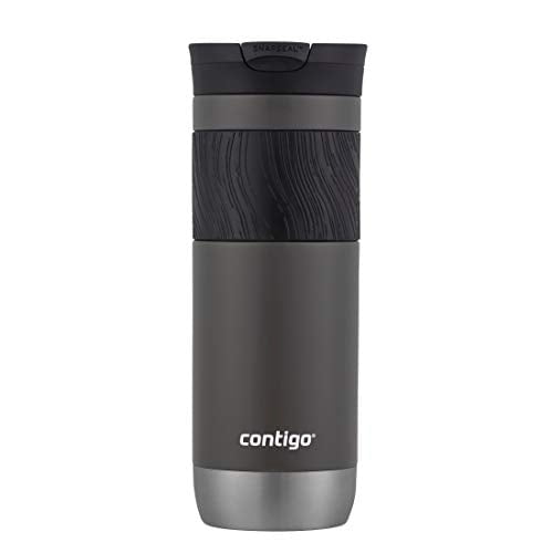 Contigo Byron 2.0 20OZ Saké, Multi, Taille Unique (Lot de 1), 2094850. une Tasse de Voyage Élégante en Acier Inoxydable à Isolation sous Vide avec une Prise Noire Texturée et un Couvercle Étanche. Conçue pour la Rétention Thermique, Elle Garde les Boissons Chaudes jusqu'à 7 Heures Ou Froides jusqu'à 18 Heures. le design compact Convient aux Porte-Gobelets de Voiture et aux Cafetières à Portion Individuelle, Idéale pour une Utilisation en Déplacement.