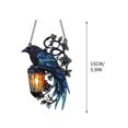 thumbnail image 2 of RKSTN Crow decorations Gothic Hanging Ornament Catch The Sun Gothic Crow On Lantern Decoration Lantern 2D, 2 of 5