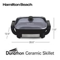 thumbnail image 2 of Hamilton Beach Electric Skillet with PFAS-Free Durathon Ceramic Coating, Removable 12x15&rdquo; Pan, Adjustable Temperature, Reversible Design, Tempe, 2 of 8