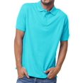 thumbnail image 1 of Basico Polos Turquoise à Col pour Femmes 100 % Coton Manches Courtes Polos de Golf pour Hommes, 1 of 5