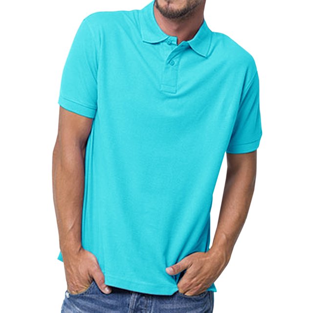 Basico Polos Turquoise à Col pour Femmes 100 % Coton Manches Courtes Polos de Golf pour Hommes