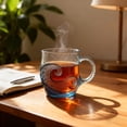 thumbnail image 5 of Glass Coffee Mugs Sea Wave 12Oz Handcrafted Textured Surf Beach, 5 of 5