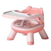 Baby Dining Chair with Whistle Sound, Removable Tray Seat Feeding Chair Pink