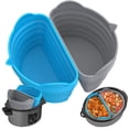 thumbnail image 1 of 2Pcs Slow Cooker Divider Liner for 6QT Pot Slow Cooker Liner Leakproof Foldable Silicone Pot Divider, 1 of 9