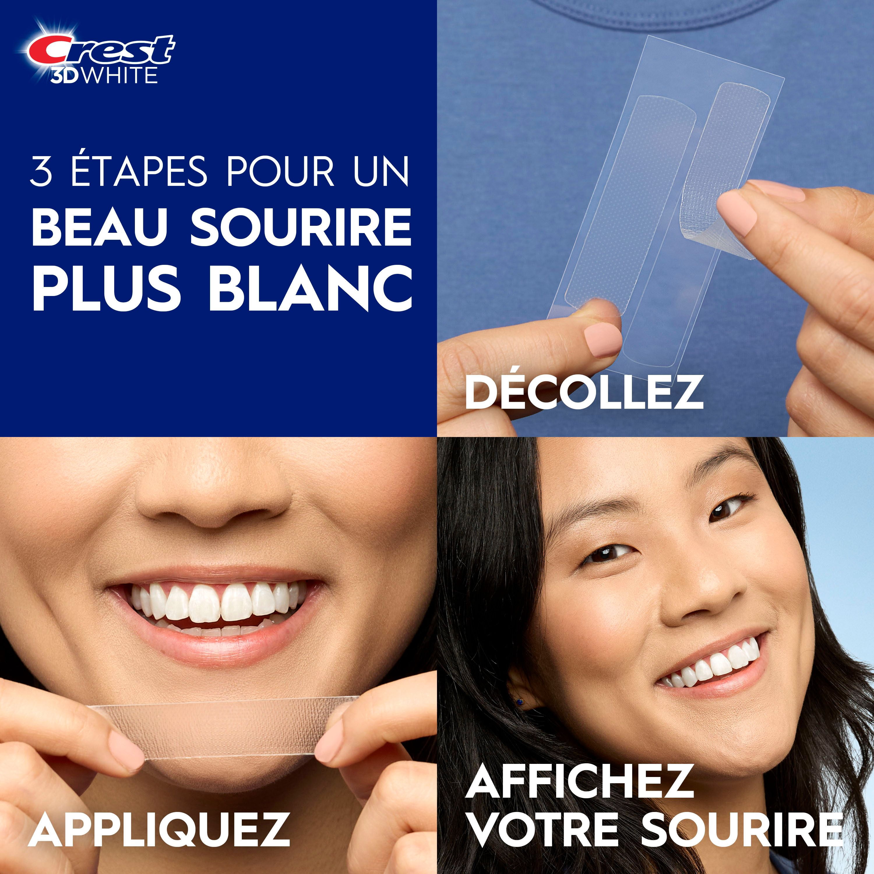 Crest 3DWhitestrips Effet Brillance 3 Jours Trousse de Blanchiment des Dents à Domicile, 3 Traitements, des Dents Plus Blanches en 3 Jours