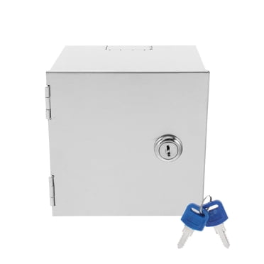 Heavy-Duty Stainless Steel Anti-Theft Socket Protection Box Lockable Electrical Outlet Cover For Outdoor Use Secure Electrical Outlet Box For Safety