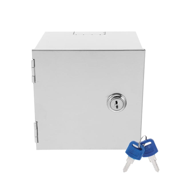 Heavy-Duty Stainless Steel Anti-Theft Socket Protection Box Lockable Electrical Outlet Cover For Outdoor Use Secure Electrical Outlet Box For Safety